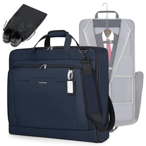 Garment Bags for Travel Carry On Garment Bag for Hanging Clothes (Blue)