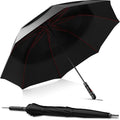 Windproof Travel Umbrellas for Rain (Black)