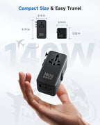 Universal Travel Adapter (Obsidian Black)