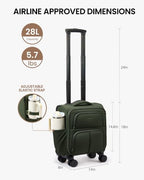 Underseat Carry On Luggage Airline Approved (Army Green / 16 inch_Underseat)