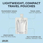Travel Pouches for Toiletries (10pc Pouch - White)