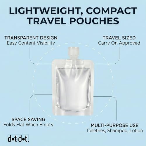 Travel Pouches for Toiletries (10pc Pouch - White)