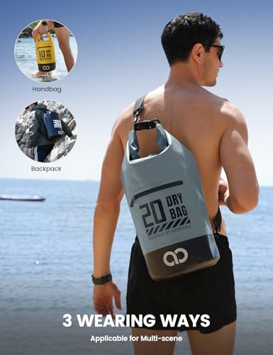 Dry Bag Waterproof Backpack with Phone Pouch 5L (Blueish Gray / 30L)