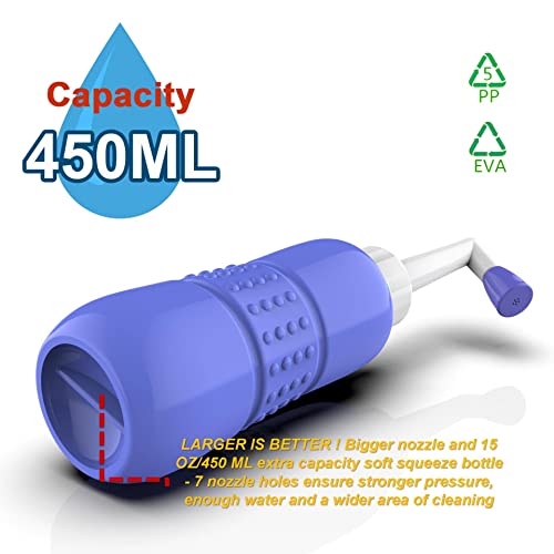 2 PCS Portable Bidet for Toilet (450ml Blue X 2pcs 【hot Sales!】)
