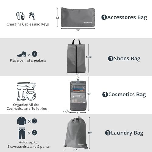 Compression Packing Cubes 10 Set (Grey / 10 pcs)