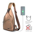 Crossbody Sling Bag (Leather Brown / Large)