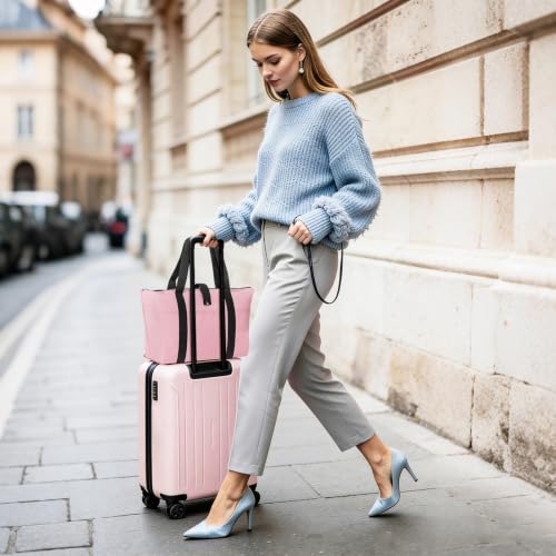 Carry On Luggage Sets 3 Piece 20 Inch Suitcase Set with Duffel Bag (Pink / 3Pcs Set(DB/TB/20))
