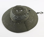 UPF50+ Mens Sun Hat Wide Brim Fishing Hat Large Foldable Brim UV Protection Hat for Men Bucket Beach Army Green (One Size / Army Green)