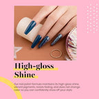 Beetles Dark Teal Gel Nail Polish (H - Creme Green | Navy Blue)