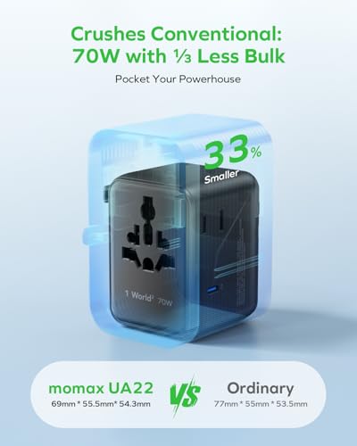 70W Universal Travel Adapter 7 (70W / Black)