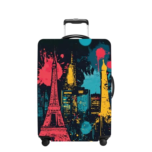 Tower Luggage Cover Washable Suitcase Protector Anti (Tower-4 / L(28-30inch suitcase))