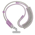 8mm Braided Rope Cross (8mm / Lilac/ Sage With Silver Clasp)