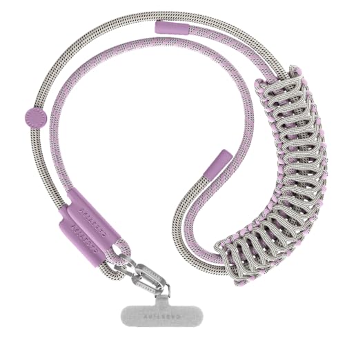 8mm Braided Rope Cross (8mm / Lilac/ Sage With Silver Clasp)