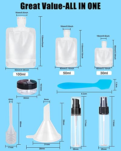 17 Pack Travel Pouches for Toiletries (A-17pcs)