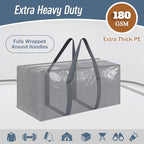 6 Pack Extra Heavy Duty Large Moving Bags with Strong Zipper (Gray / 6 Pack)