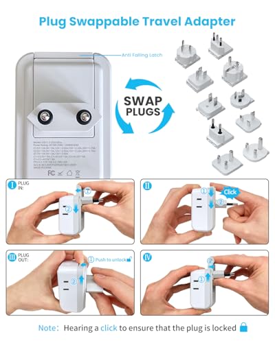 35W Universal Travel Adapter Kit (Type A/B/C/D/E/F/G/H/I/L/M-Global Travel Adapter 35W)