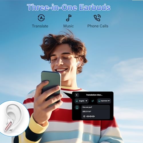 AI Translation Earbuds Real Time with Audio and Video Calls