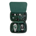 Luxury Watch Travel Case for Men (Black & Green)