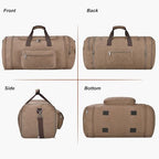 60L Canvas Duffle Bag for Men (Coffee / 60L)