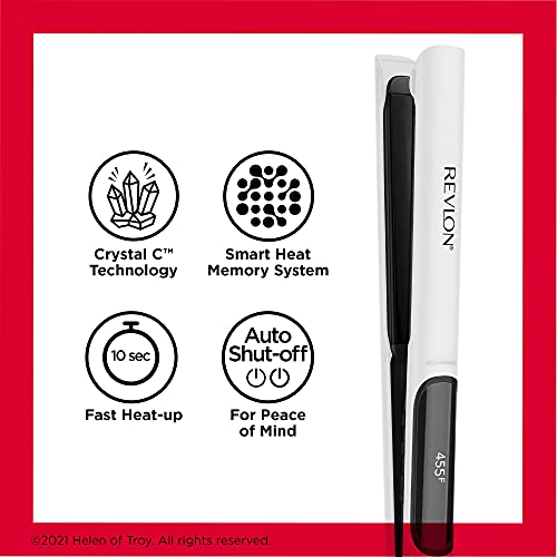 Crystal C + Ceramic Digital Hair Flat Iron (1 inch)