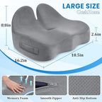 Ergonomic Seat Cushion (Light Gray / Large)