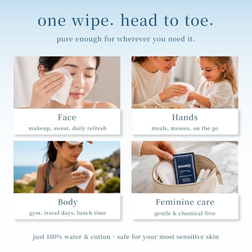 100% Water Wet Wipes (22 Count (Pack of 5))