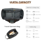 Carry On Garment Bag for Travel Convertible Garment Duffle Bag Suit Bags for Men Women Travel 2 in 1 Hanging Suitcase Business Travel Bag with Toiletry Bag (50l / Black)