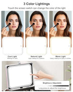 Makeup Bag with LED Mirror (D-Pink / Small)