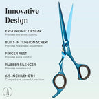 Professional Hair Cutting And Thinning Scissors (Blue / SecureHook Series)