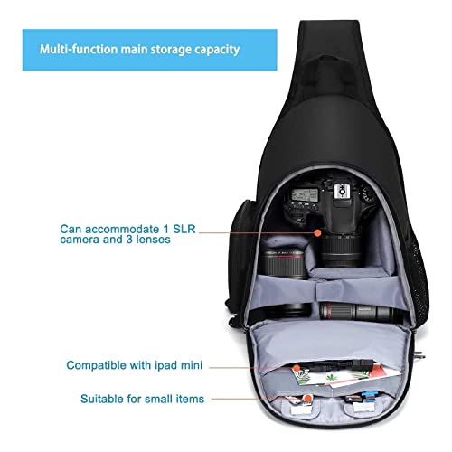 Camera Bag Sling Backpack (Black)