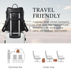 Vegan Leather Laptop Backpack for Women 15.6 inch Work Backpack Fashion Travel Backpack Purse for Business College (Black01)