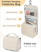 10 Piece Compression Packing Cubes with Travel Organizer Set (10-Cream / 10 Set)