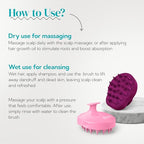 2 Pack Large Scalp Massager Scrubber Shampoo Brush for Hair Growth (Pink & Purple)
