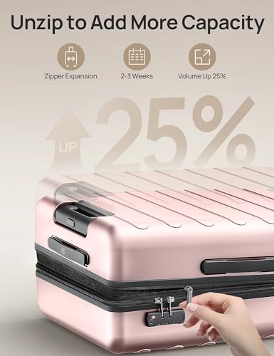 Large Checked Luggage 28 Inch (01-Pink (Expandable) / Checked 28-Inch)
