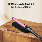 1 Inch Curling Wand for Long Hair (1" Pink&Black)