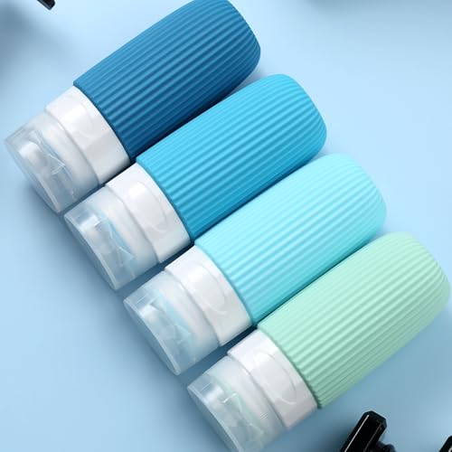Travel Bottles for Toiletries (2 Ounces / Blue)