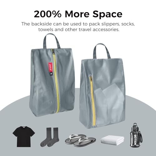 Shoe Bag for Travel (Grey / Non-Foldable-Regular)