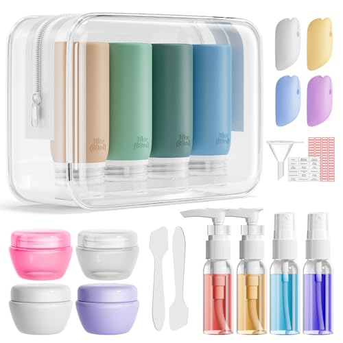 21 Pack Travel Bottles for Toiletries (Green)