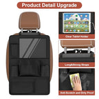 Backseat Car Organizer with Tablet Charging Port for Kids Travel (Black)
