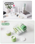 Travel Size Toiletries 8 Pack (3oz bottle 3oz jar / Water Green)