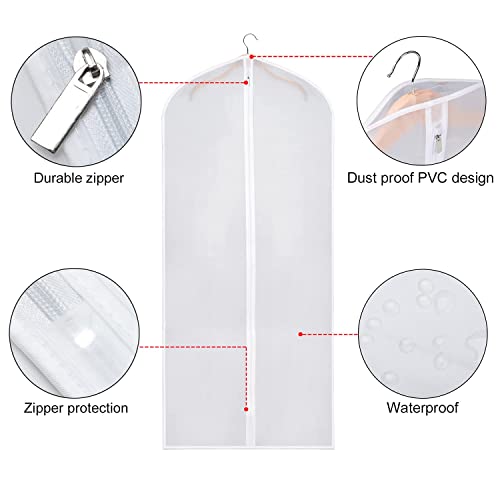 Coat Cover for Storage Garment Bags for Hanging Clothes 54 in 10Pack (54"-10pcs)