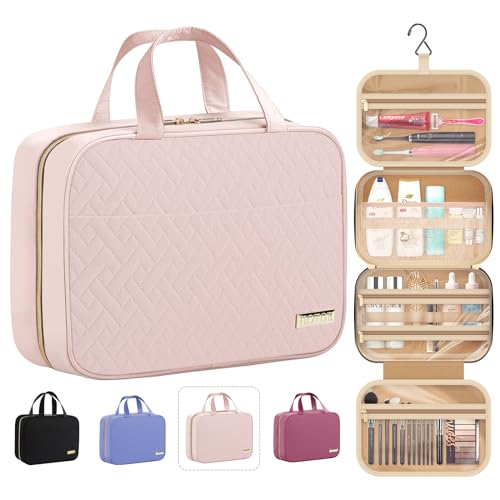 Hanging Travel Toiletry Bag Women Men Essentials Pale Pink (Pale Pink / Medium)