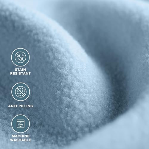 Polar Fleece Blanket (Full/Queen / 08 - Light Blue)