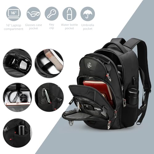 Design Backpack for Men with Apple Find My SD803BT013 (Black-finder / Standard)