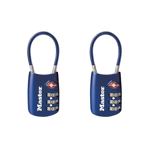 TSA Approved Combination Luggage Lock (Blue / 2 Pack)