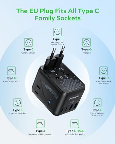 70W Universal Travel Adapter 7 (70W / Black)