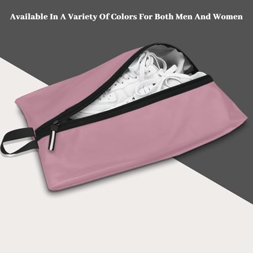 Shoe Bags for Travel Large Capacity Oxford Fabric Portable Shoe Bags (Pink / 16.5 × 9.8 Inches | 1-Pack)