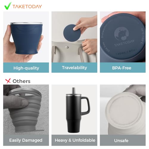 Collapsible Cup 8 oz (Orange)