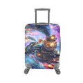 Cosmic Galaxy Steam Train Luggage Cover Washable Suitcase Protector Fits 18 (L(for 26-29 inch luggage) / Cosmic Steam Train)