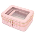 XL Clear Makeup Organizer (Pink / Dual Layer Large)